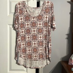 Maurices 24/7 Pink Medallion Tunic Tee